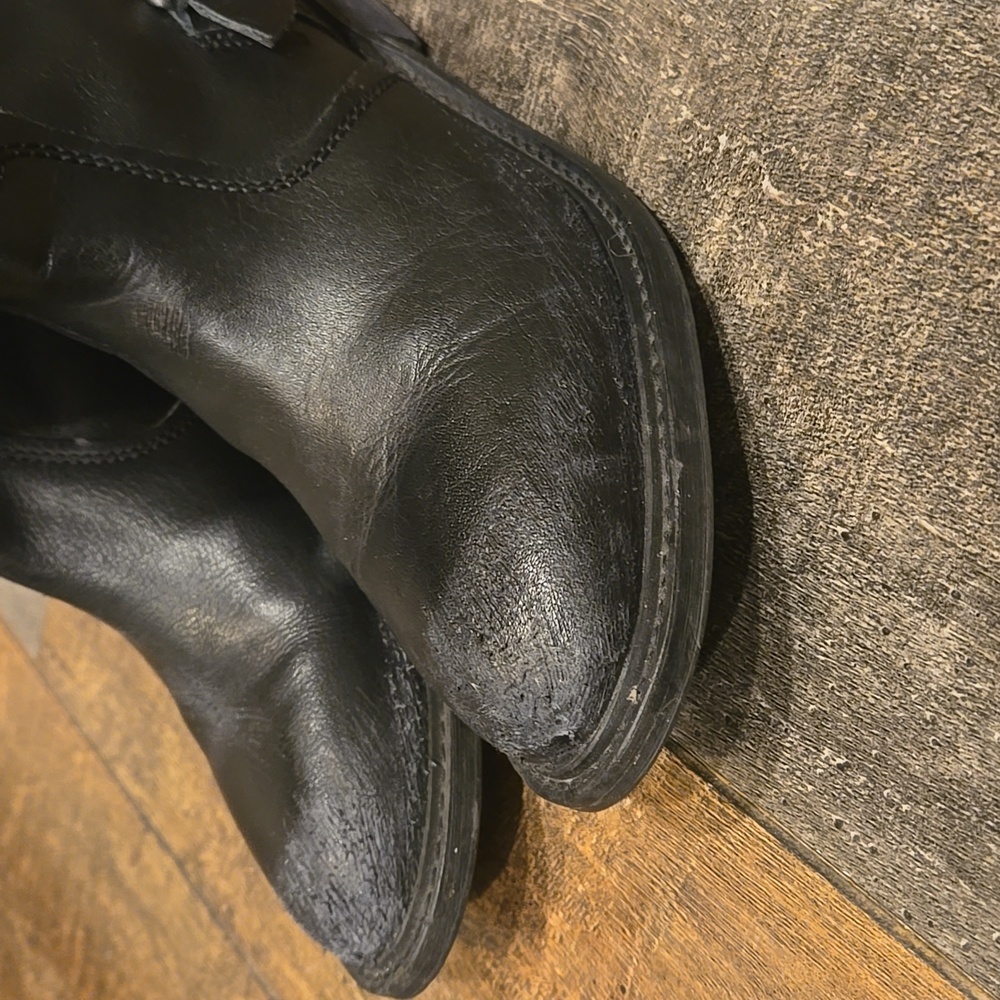 Zara Leather Moto Boots - Picture 9 of 15